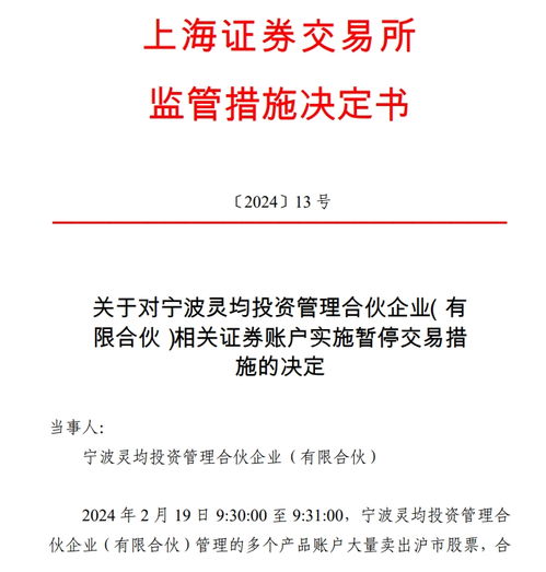寧波靈均被限制交易并啟動公開譴責 技術開發行為對正常交易秩序的影響與警示